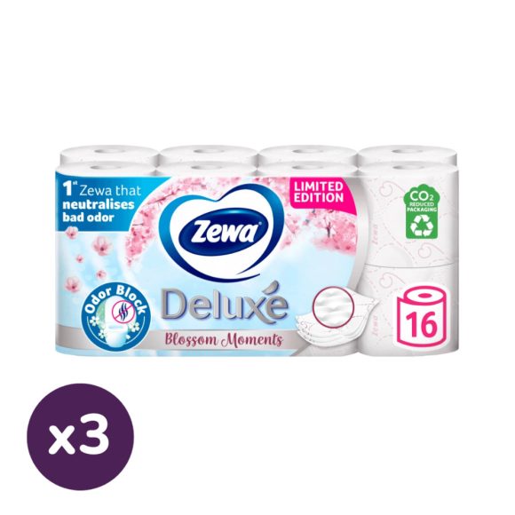 Zewa Deluxe Blossom Moments toalettpapír 3 rétegű (3x16 tekercs)