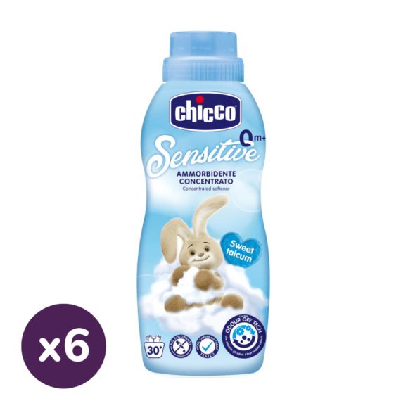 Chicco Sensitive öblítő koncentrátum babapúder illattal (6x750 ml)