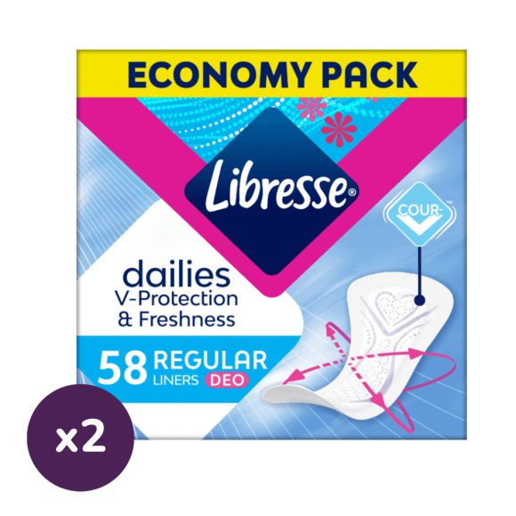 Libresse Normal Deo Fresh tisztasági betét (2x58 db)