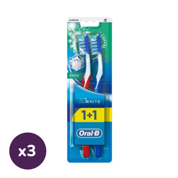 Oral-B 3d white fresh medium fogkefe (3x2 db)