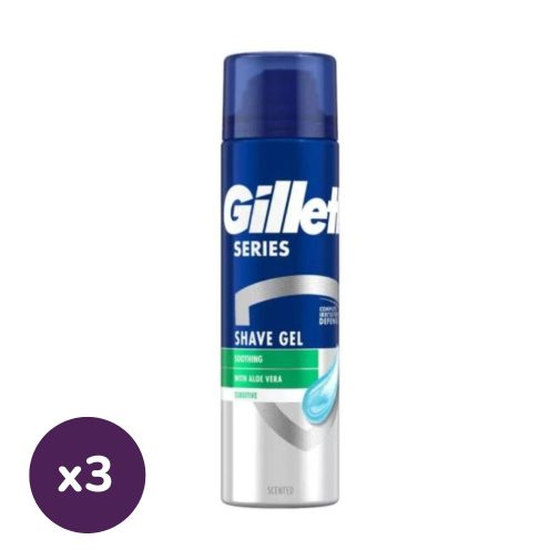 Gillette Series Soothing borotvazselé aloe verával (3x200 ml)