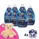 Coccolino Fresh Sky ultrakoncentrált öblítő 4x870 ml (232 mosás) + AJÁNDÉK Coccolino maci