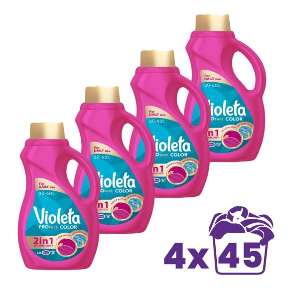 Violeta Intense color mosógél színes ruhákhoz, 4x2700 ml (196 mosás)