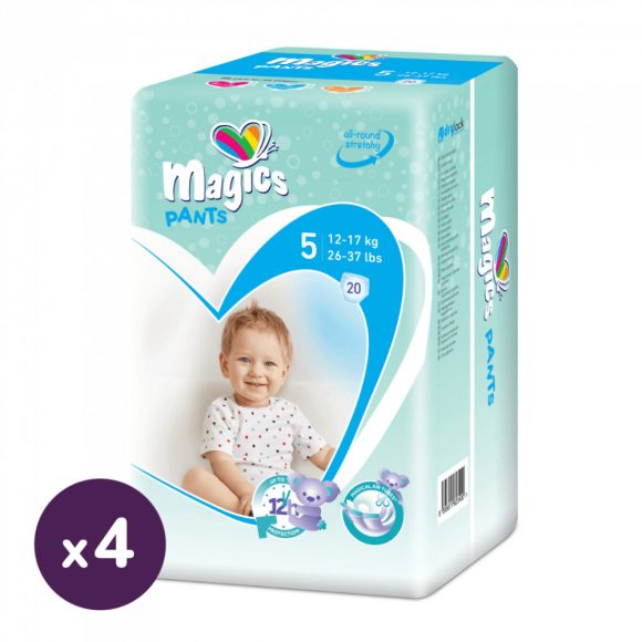 Magics Pants bugyipelenka 5, 12-17 kg, HAVI PELENKACSOMAG 80 db