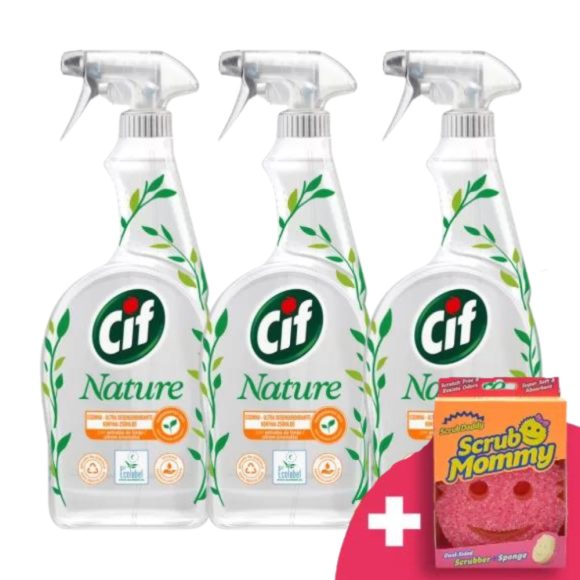 Cif Természet Receptje konyhai zsíroldó spray 3x750 ml