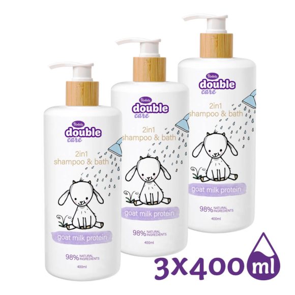 Violeta Double Care sampon és habfürdő 2in1 (3x400 ml)