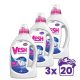 Violeta VESH mosógél - fehér ruhákhoz (3x1000 ml)