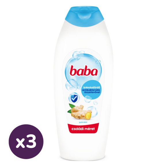 Baba krémtusfürdő antibakteriális összetevővel - gyömbér (3x750 ml)