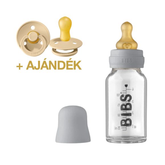 BIBS cumisüvegszett - delfin (110 ml) + AJÁNDÉK BIBS Colour cumi