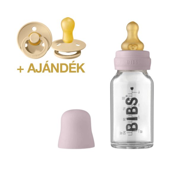 BIBS cumisüvegszett - halvány lila (110 ml) + AJÁNDÉK BIBS Colour cumi