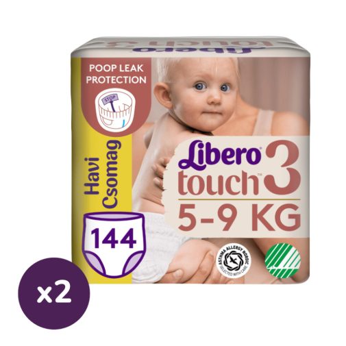 
INGYENES SZÁLLÍTÁS - Libero Touch 3 bugyipelenka, 5-9 kg, HAVI PELENKACSOMAG 288 db