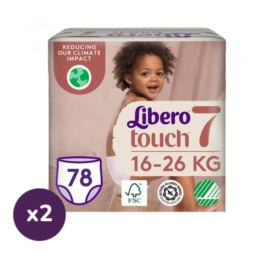 
INGYENES SZÁLLÍTÁS - Libero Touch 7 bugyipelenka, 16-26 kg, HAVI PELENKACSOMAG 156 db