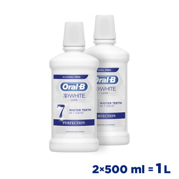 Oral-B 3d white luxe perfection szájvíz 2x500 ml