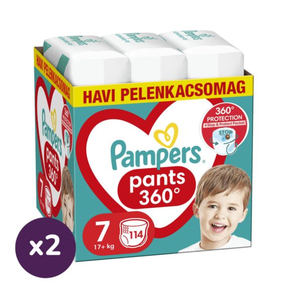 INGYENES SZÁLLÍTÁS - Pampers Pants bugyipelenka 7, 17+ kg, 1+1 228 db