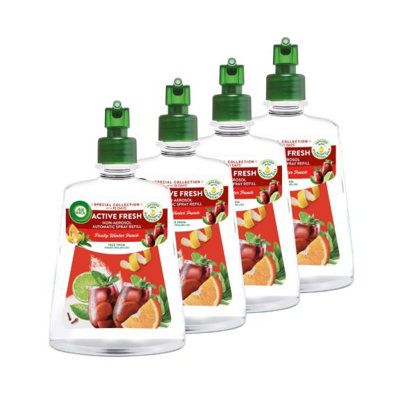 Air Wick Active Fresh utántöltő - Gyümölcsös Téli Puncs (4 db)