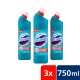 Domestos Extended Power fertőtlenítő hatású folyékony tisztítószer, atlantic (3x750 ml)