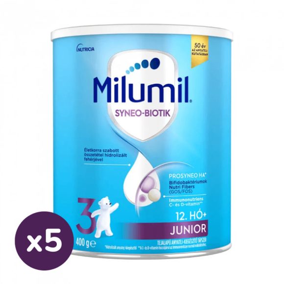 Milumil HA 3 ProSyneo tejalapú junior ital (hidrolizált fehérjével) 12 hó+ (5x400 g)