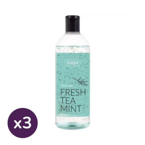 ZIAJA Tusfürdő gél friss menta tea kivonattal (3x500 ml)