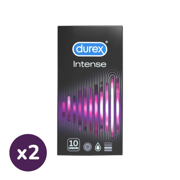 Durex Intense bordázott és pontozott óvszer (2x10 db)