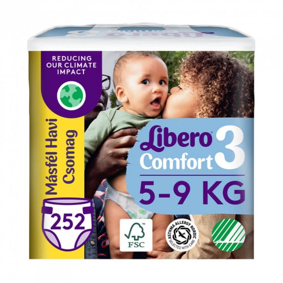 Libero Comfort 3 pelenka, 5-9 kg, MÁSFÉL HAVI PELEKACSOMAG 252 db