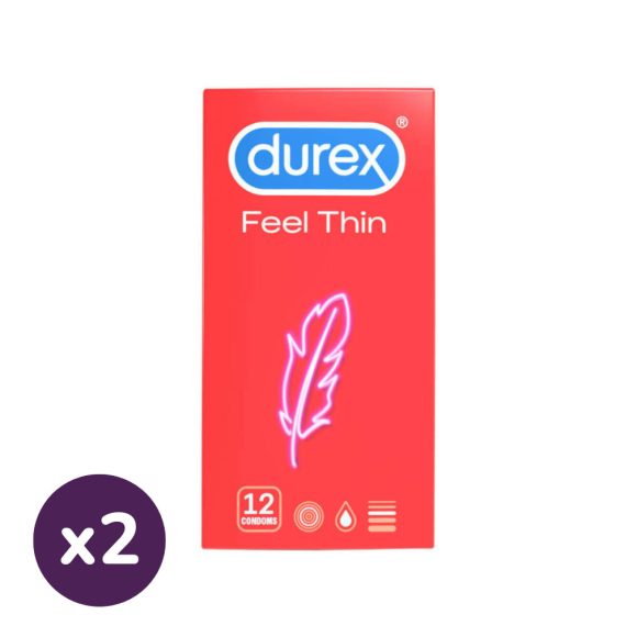 Durex Feel Thin élethű érzés óvszer (2x12 db)