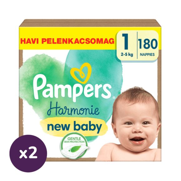 INGYENES SZÁLLÍTÁS - Pampers Harmonie pelenka 1, 2-5 kg, HAVI PELENKACSOMAG 360 db