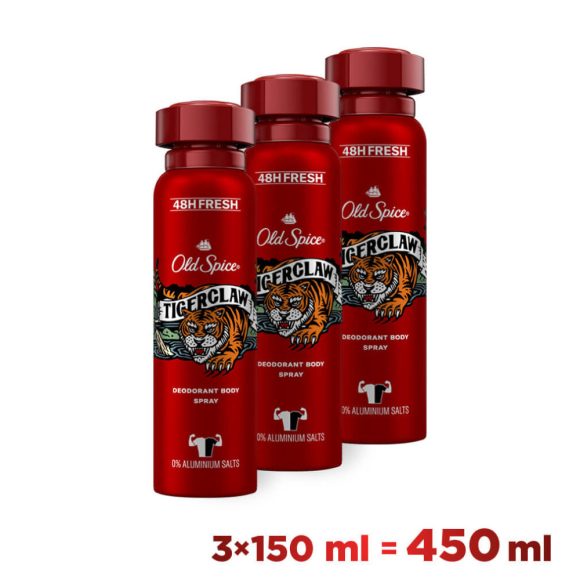 Old Spice Dezodor Spré Tiger Claw 3x150 ml