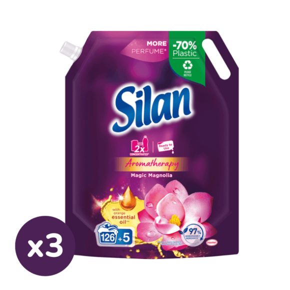 Silan Doypack Magic Magnolia koncentrált öblítő 3x1441 ml (393 mosás)