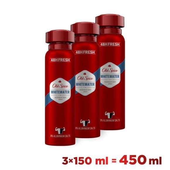 Old Spice Dezodor Spré Whitewater 3x150 ml