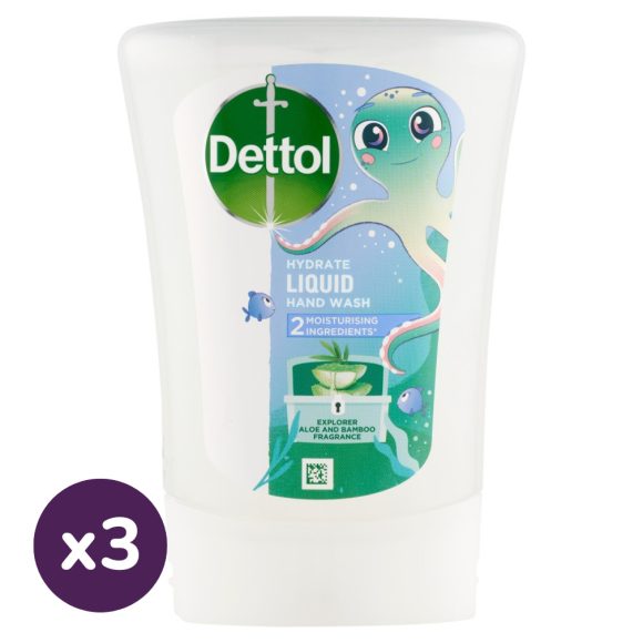 Dettol folyékony szappan utántöltő, Kids - Aloe Vera (3x250 ml)