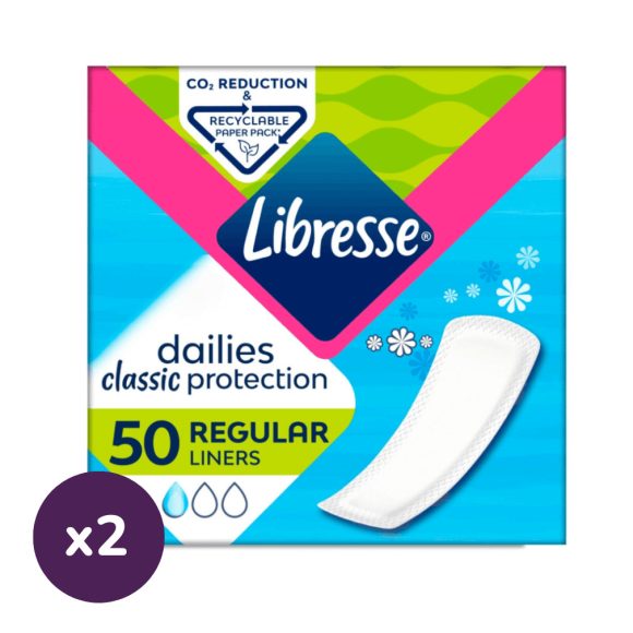 Libresse Dailies Classic Protection Regular tisztasági betét (2x50 db)