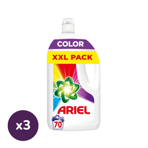 INGYENES SZÁLLÍTÁS - Ariel Color Clean & Fresh folyékony mosószer 3x3,5 liter (210 mosás) + AJÁNDÉK Mosózsák