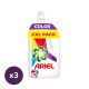 INGYENES SZÁLLÍTÁS - Ariel Color Clean & Fresh folyékony mosószer 3x3,5 liter (210 mosás) + AJÁNDÉK Mosózsák