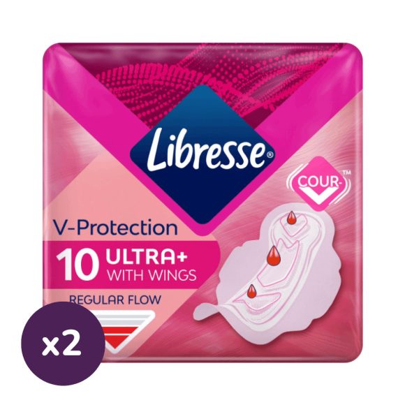 Libresse Ultra+ szárnyas egészségügyi betét (2x10 db)