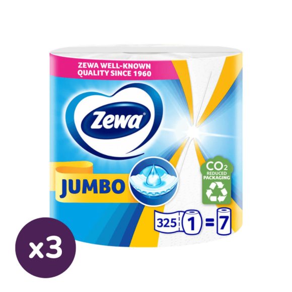 Zewa Jumbo White 2 rétegű papírtörlő 3x1 tekercs (3x325 lap)