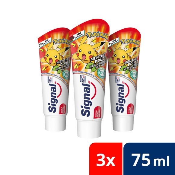 Signal Junior fogkrém 7 év+ 3x75 ml (Pokémon)