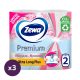 Zewa Premium Extra Long Plus 2 rétegű papírtörlő Spring, 2 tekercs (3x120 lap)