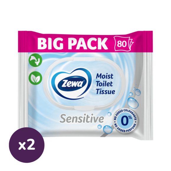 Zewa Sensitive Bigpack nedves toalettpapír (2x80 db)