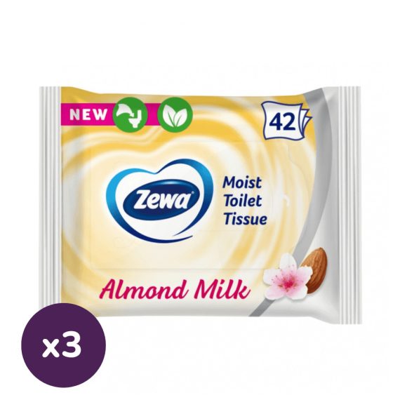 Zewa Almond Milk nedves toalettpapír (3x42 db)