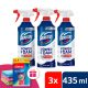 Domestos Power Foam Arctic Fresh WC és fürdőszoba tisztító hab (3x435 ml)