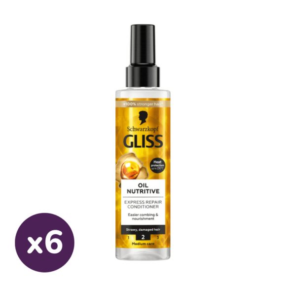 Gliss Express Repair Tápláló olaj hajregeneráló balzsam (6x200 ml)