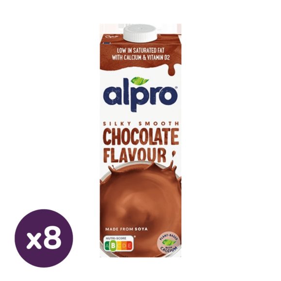 Alpro csokoládéízű szójaital (8x1 liter)