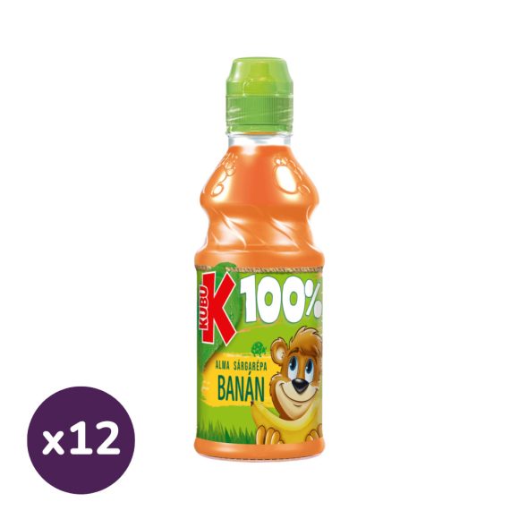 Kubu GO 100% Banán-répa-alma gyümölcsital (12x300 ml)