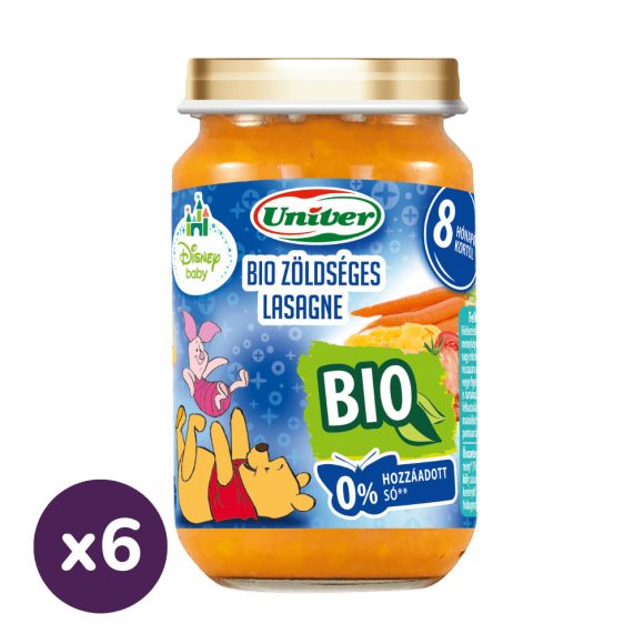 Univer BIO zöldséges lasagne 8 hó+ (6x163 g)