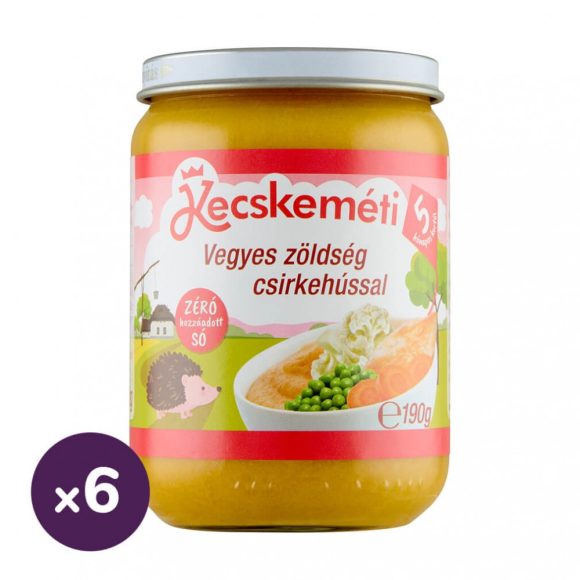 Kecskeméti vegyes zöldség csirkehússal, 5 hó+ (6x190 g)