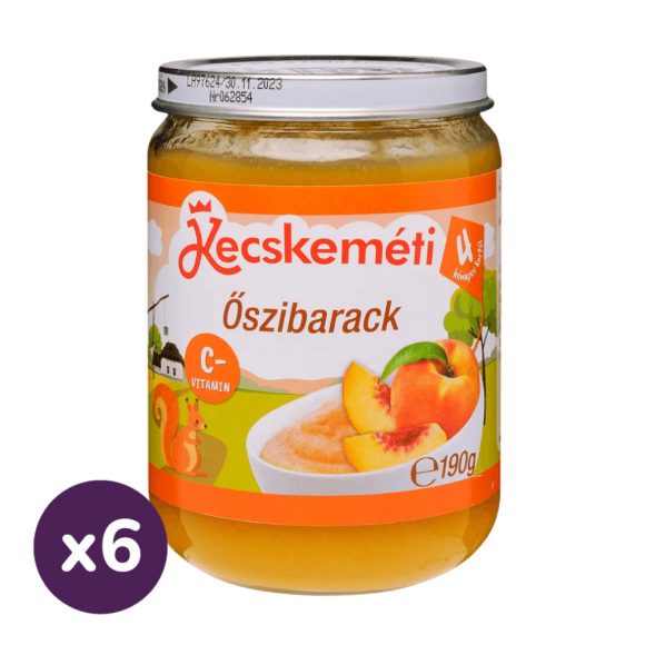 Kecskeméti őszibarack, 4 hó+ (6x190 g)