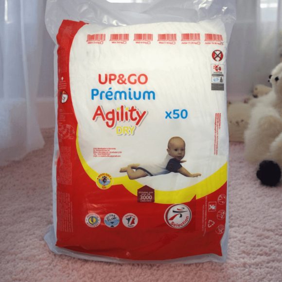 UP&GO Prémium Agility dry gazdaságos bugyipelenka 7-18 kg - Maxi (4x50 db)