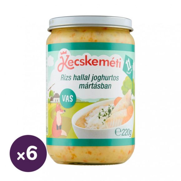 Kecskeméti rizs hallal joghurtos mártásban, 11 hó+ (6x220 g)