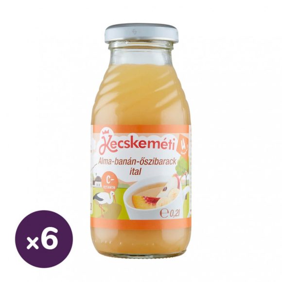 Kecskeméti alma-banán-őszibarack gyümölcsital, 4 hó+ (6x200 ml)