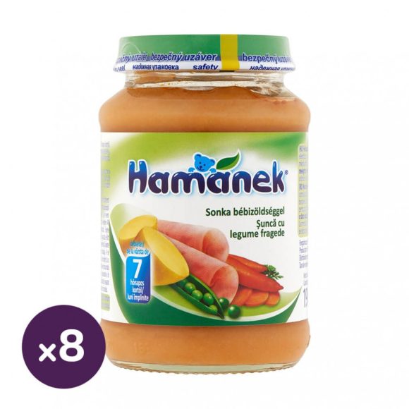 Hamánek bébiétel sonka bébizöldséggel, 7 hó+ (8x190 g)